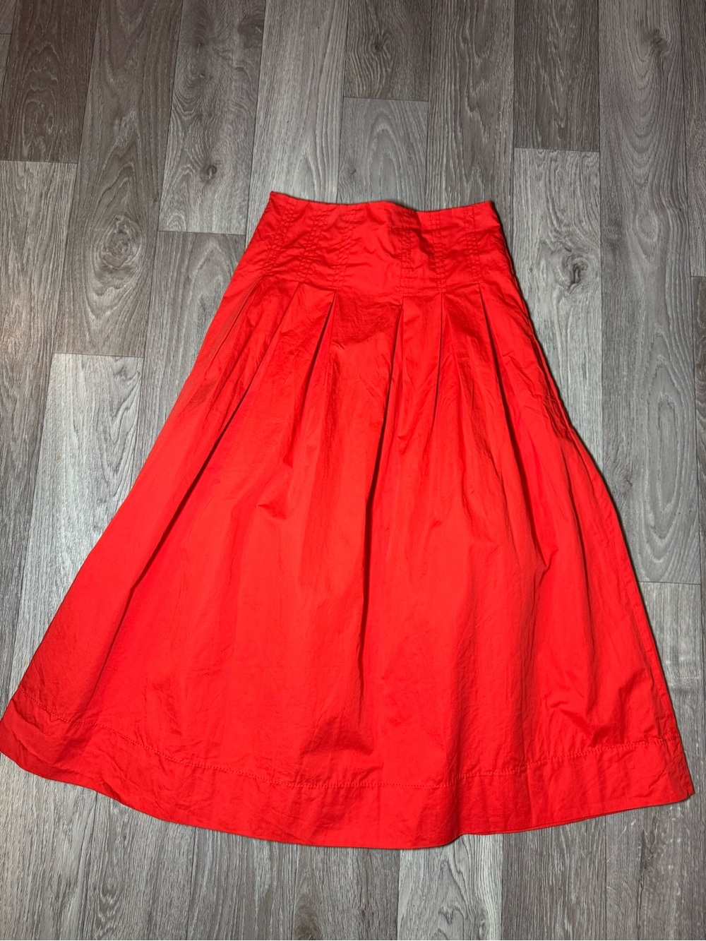 Zara Red Pleated Skirt Size Small